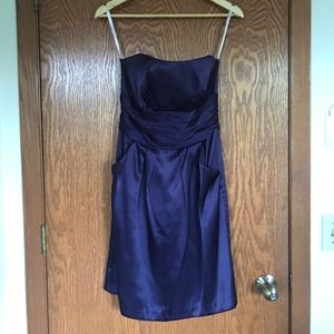 DAVID’S BRIDAL plum bridesmaid dress